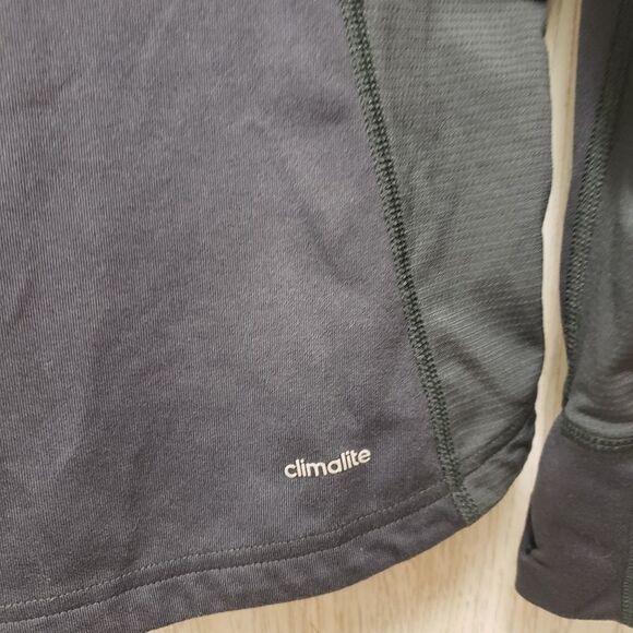 Adidas Climalite Grey Half Zip Athletic Jacket M - Picture 4 of 10